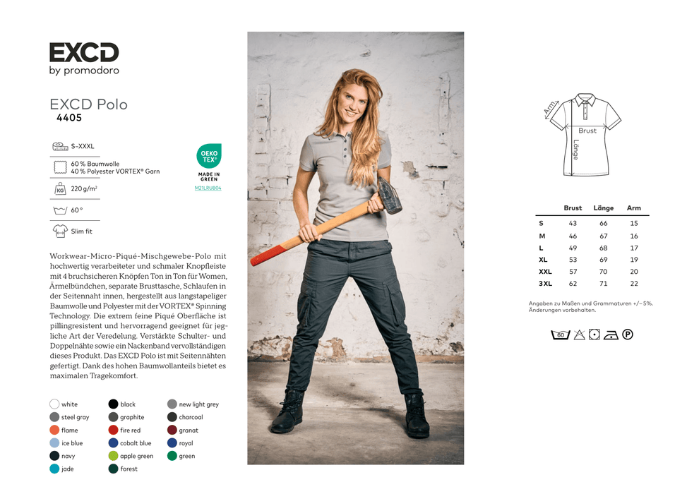 Promodoro® EXCD Women´s Poloshirt steel gray - Poloshirt - Seier - S