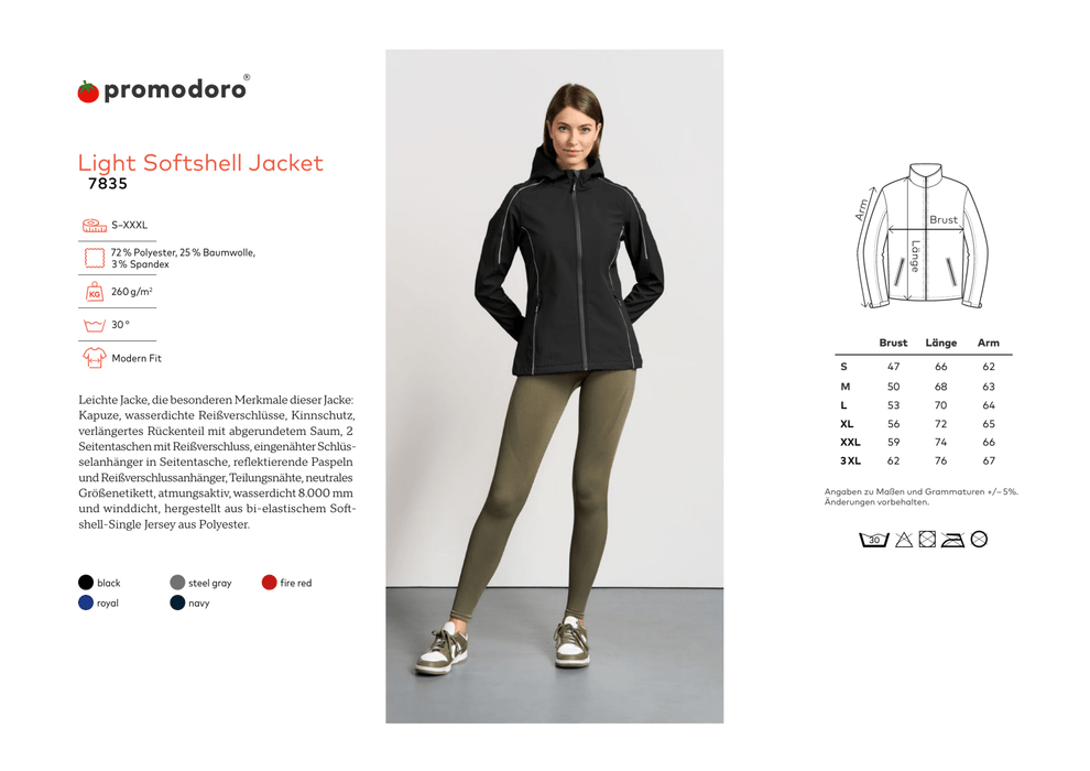 Promodoro® Women´s Light Softshell Jacket steel gray - Jacke - Seier - S