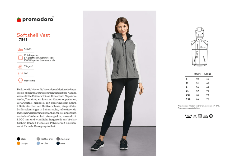 Promodoro® Women´s Softshell Vest steel gray - Weste - Seier - S