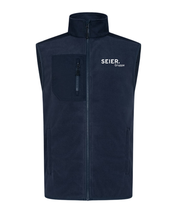 Promodoro Herren Canvas Fleeceweste mit Stehkragen und hohem Tragekomfort – Navy