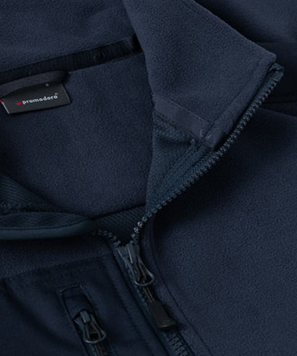 Promodoro Herren Canvas Fleeceweste mit Stehkragen und hohem Tragekomfort – Navy