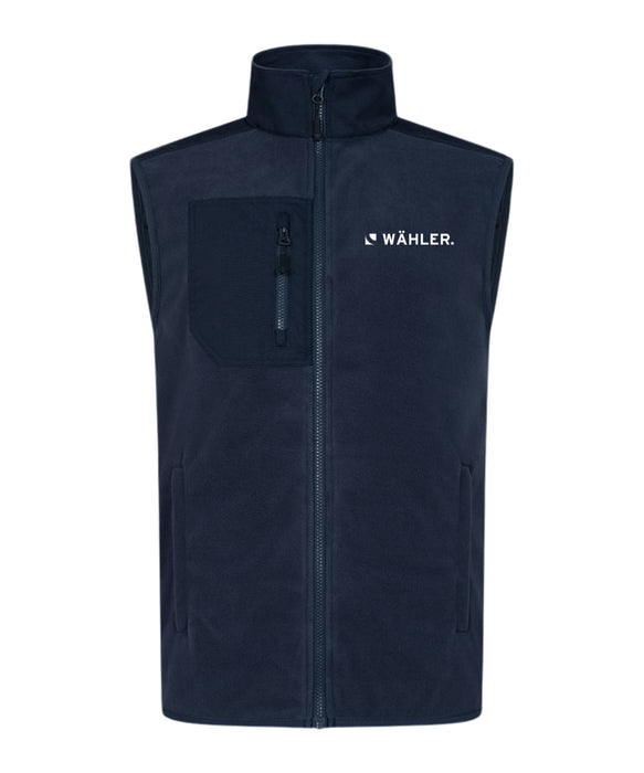 Promodoro Herren Canvas Fleeceweste mit Stehkragen und hohem Tragekomfort – Navy