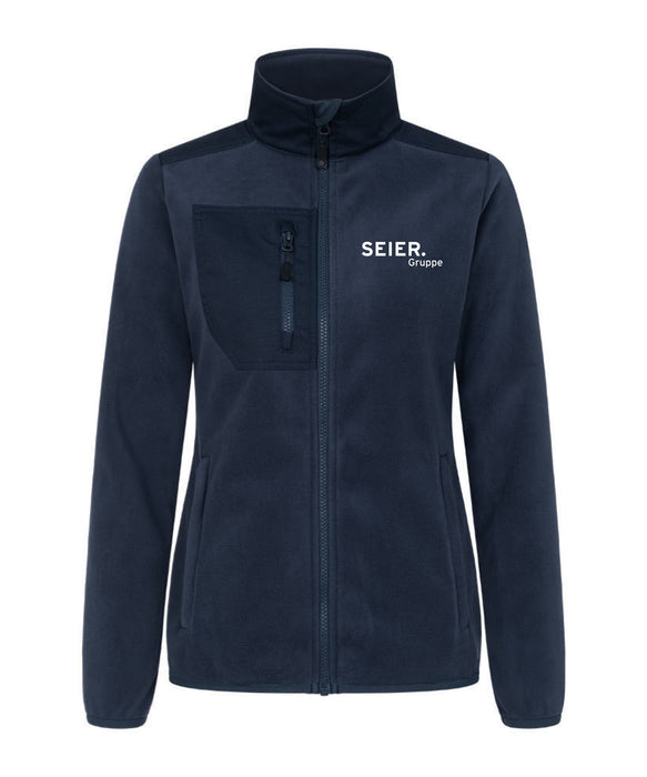 Promodoro Damen Canvas Fleecejacke mit Stehkragen und hohem Tragekomfort – Navy