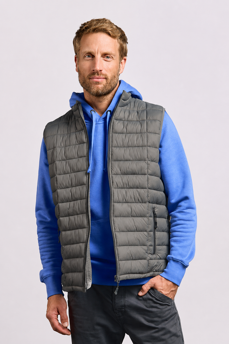 Promodoro® Herren Steppweste Steel Grey