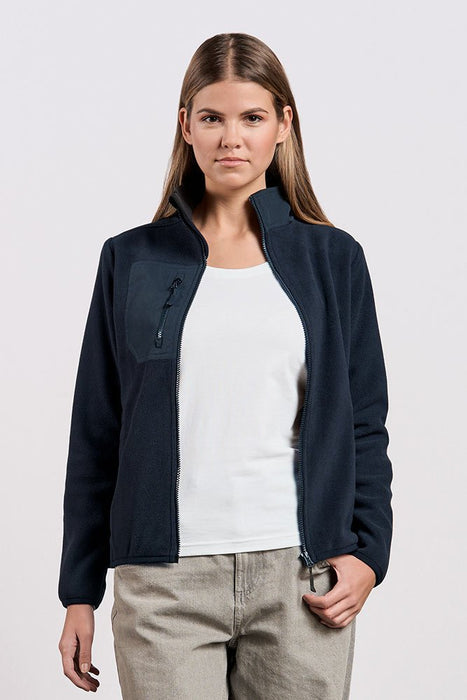 Promodoro Damen Canvas Fleecejacke mit Stehkragen und hohem Tragekomfort – Navy - Fleecejacke - Seier - S