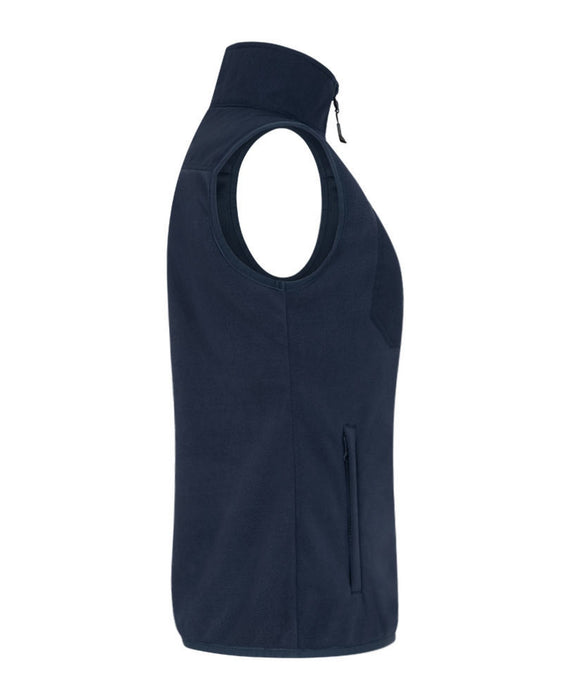 Promodoro Damen Canvas Fleeceweste mit Stehkragen und hohem Tragekomfort – Navy - Weste - IWU Zeven Logo - S