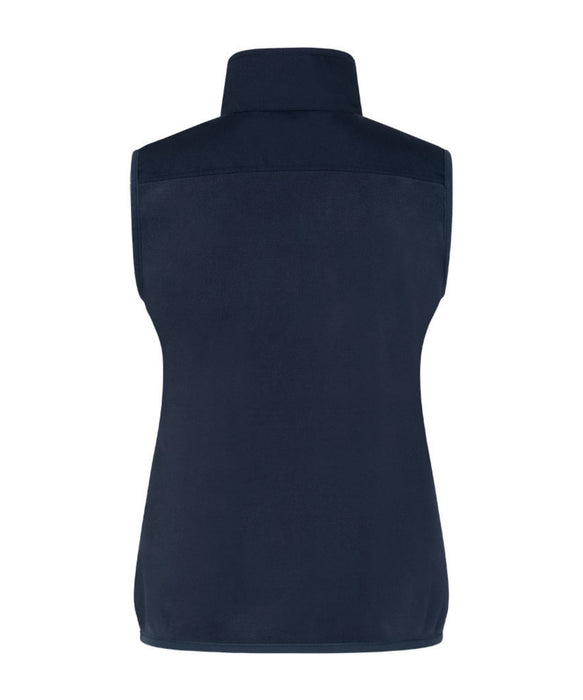 Promodoro Damen Canvas Fleeceweste mit Stehkragen und hohem Tragekomfort – Navy - Weste - IWU Zeven Logo - S