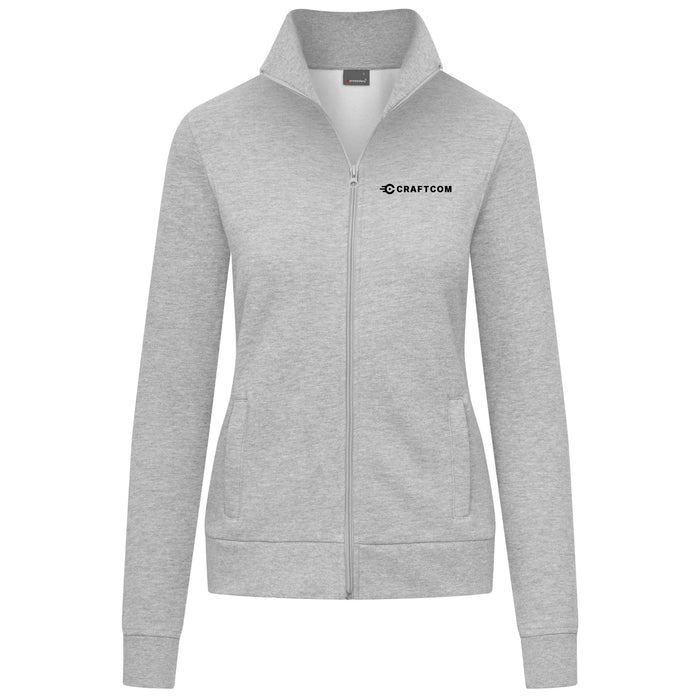 Promodoro Damen Sweatjacke mit Stehkragen - 5295 – Sports Grey - Craft-Com - XS