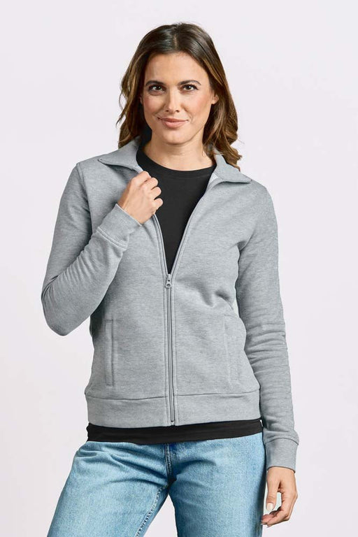 Promodoro Damen Sweatjacke mit Stehkragen - 5295 – Sports Grey - Wähler - XS