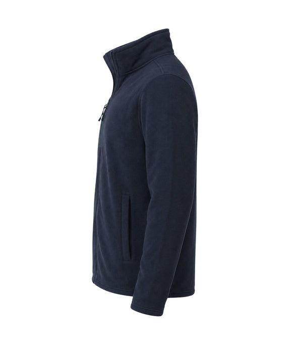 Promodoro Herren Canvas Fleecejacke mit Stehkragen und hohem Tragekomfort – Navy - Fleecejacke - IWU Zeven Logo - S