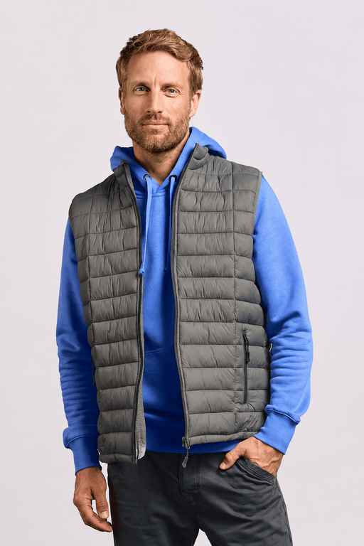 Promodoro® Herren Steppweste Steel Grey - Weste - Seier - S