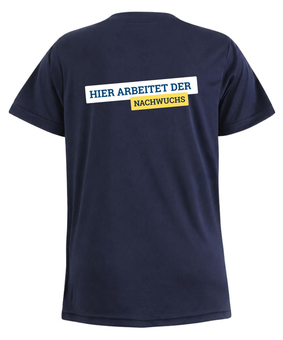 Promodoro Kids Funktions T-Shirt mit UV-Schutz und Anti-Pilling – Navy - T-Shirt - IWU Zeven Logo - 128