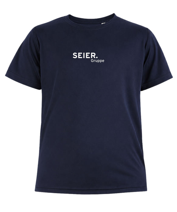 Promodoro Kids Funktions T-Shirt mit UV-Schutz und Anti-Pilling – Navy - T-Shirt - Seier Gruppe Logo - 128
