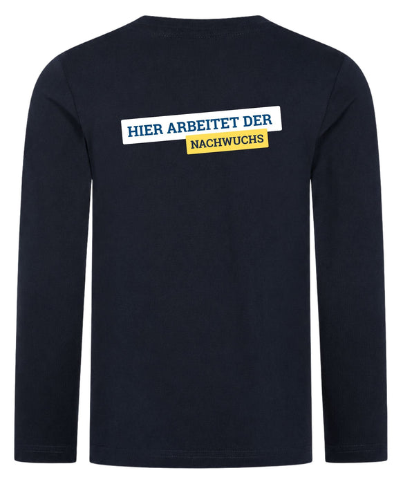 Promodoro Kids Premium Langarm T-Shirt aus gekämmter Baumwolle – Navy - Langarmshirt - IWU Zeven Logo - 104