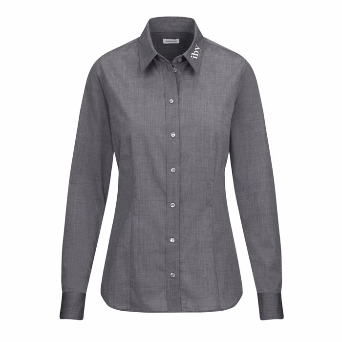 Seidensticker Damen Business Bluse Regular Fit 080604 aus Popeline – Grau - Bluse - IBV Hamburg - 34