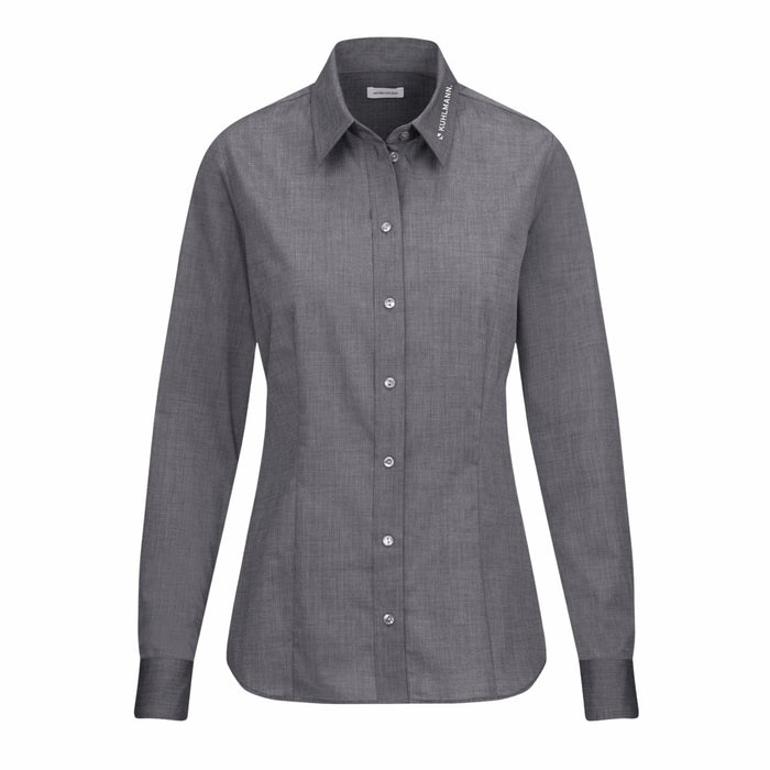 Seidensticker Damen Business Bluse Regular Fit 080604 aus Popeline – Grau - Bluse - Kuhlmann - 34