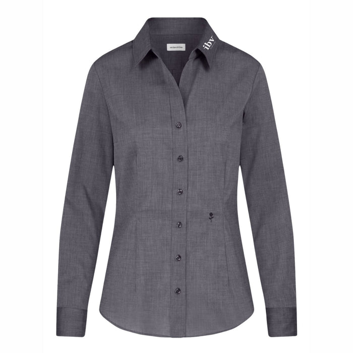 Seidensticker Damen Business Bluse Slim Fit 080613 aus Popeline – Grau - Bluse - Seier - 32