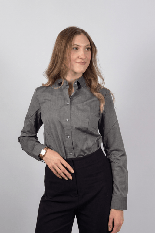 Seidensticker Damen Business Bluse Slim Fit 080613 aus Popeline – Grau - Bluse - Seier - 32