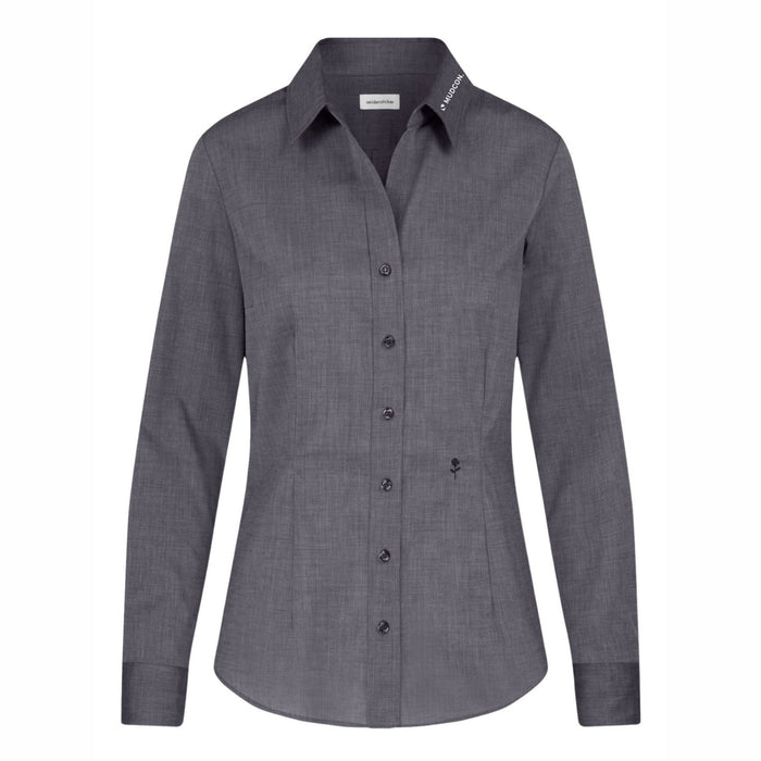 Seidensticker Damen Business Bluse Slim Fit 080613 aus Popeline – Grau - Bluse - Seier - 32