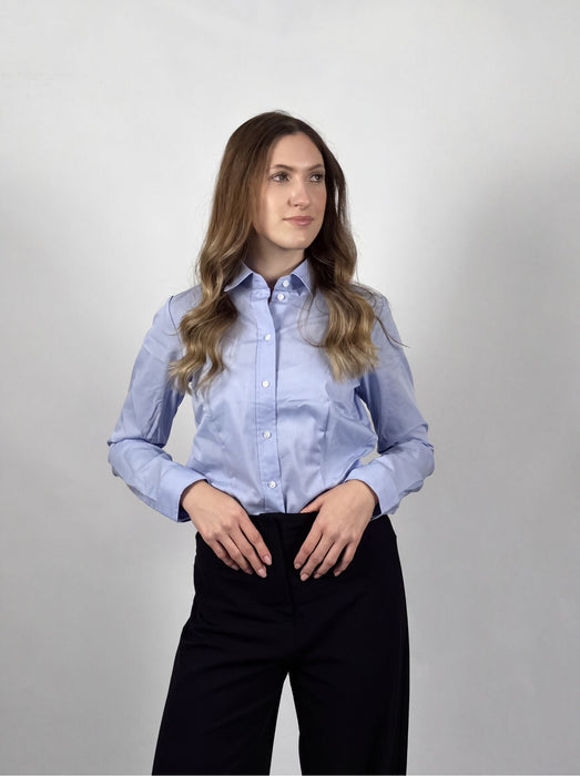 Seidensticker Damen Business Bluse Slim Fit 080613 aus Popeline – Hellblau - Bluse - Seier - 32