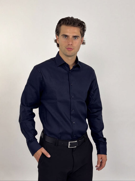 Seidensticker Herren Business Hemd Shaped Fit 293650 – Dunkelblau - Hemd - Seier - 37