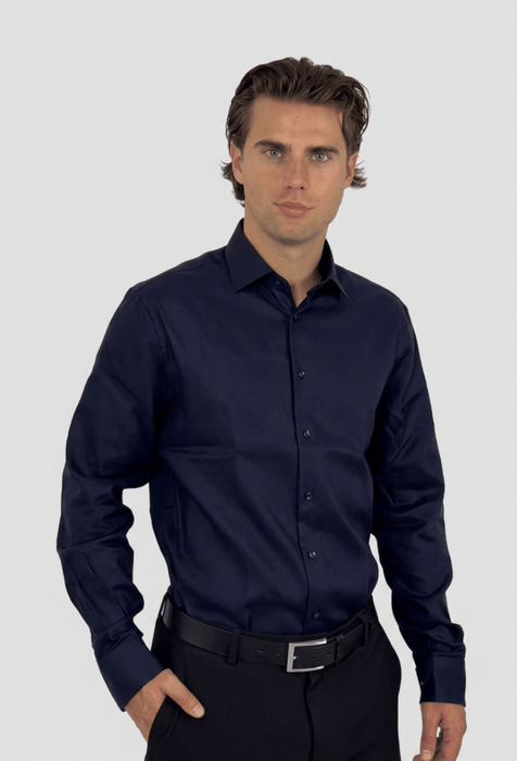 Seidensticker Herren Business Hemd Shaped Fit 293650 – Dunkelblau - Hemd - Seier - 37